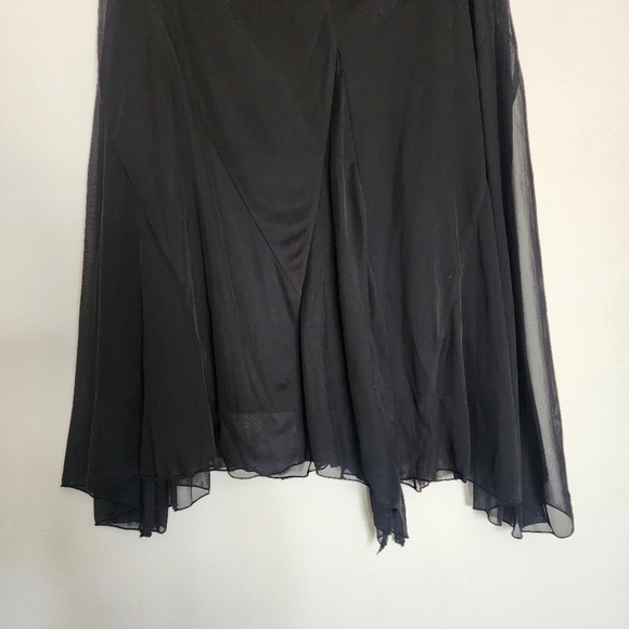 Vintage black Witchy 90s mesh asymmetrical skirt - Picture 7 of 8